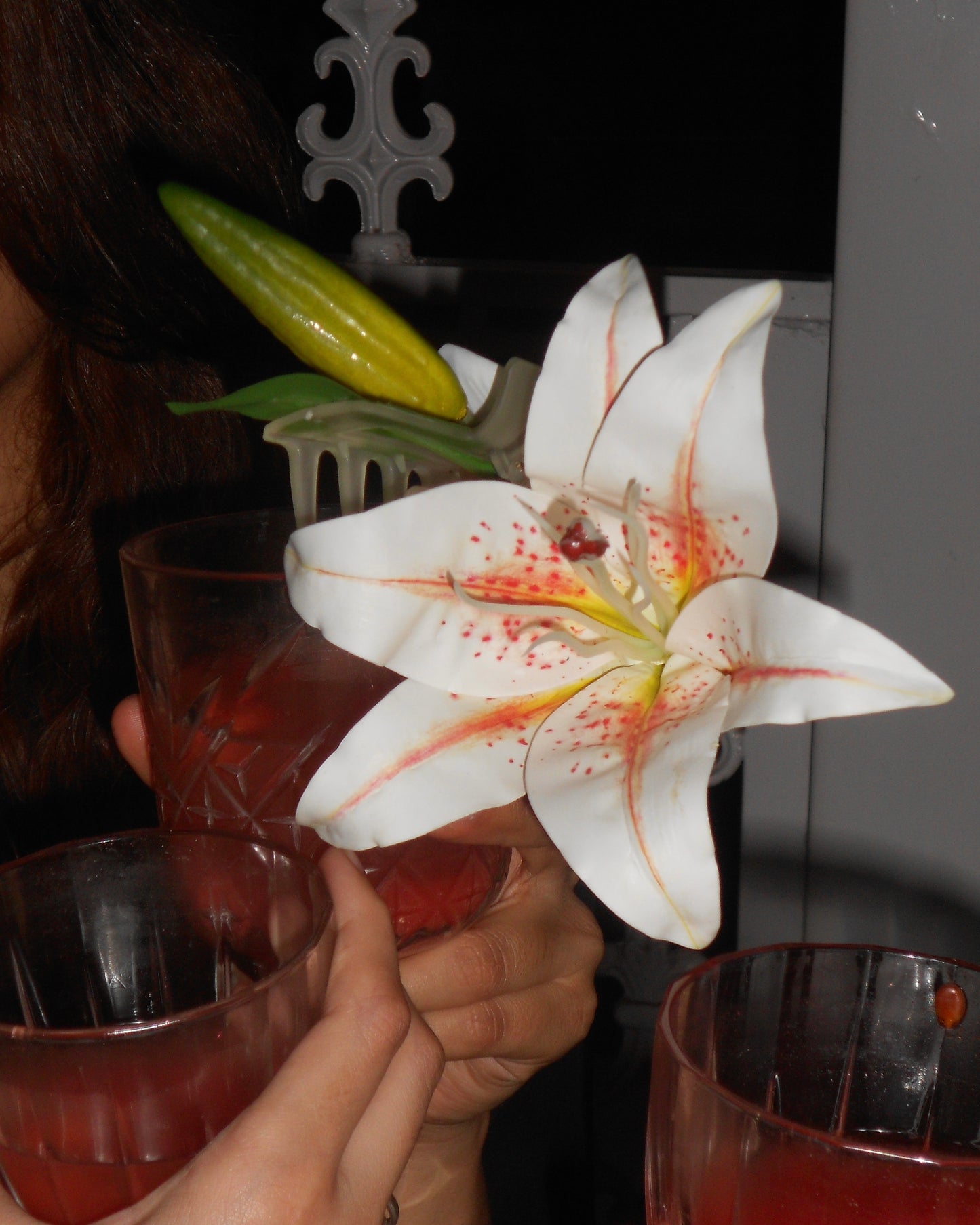Lily & Orchid Bouquet claw clip