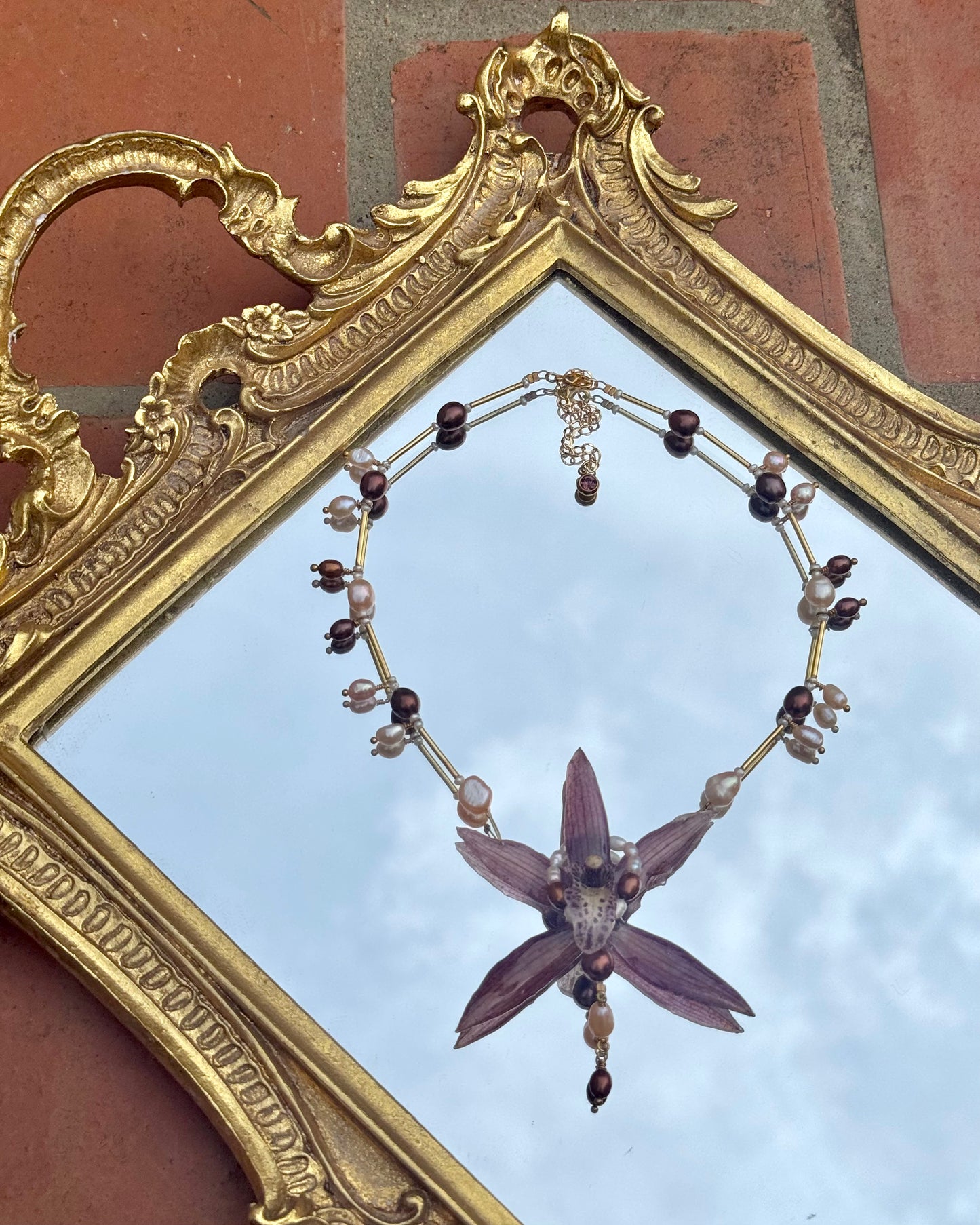 Literally, Orchid Necklace