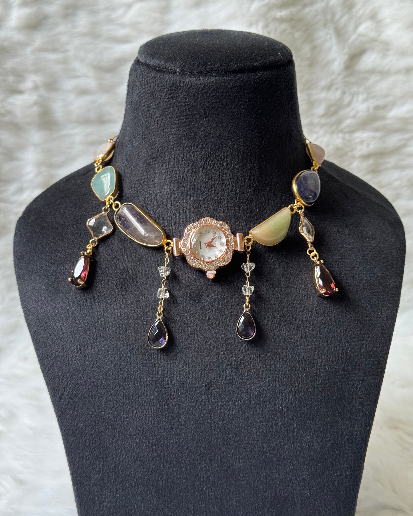 Edith Watch Dial choker necklace