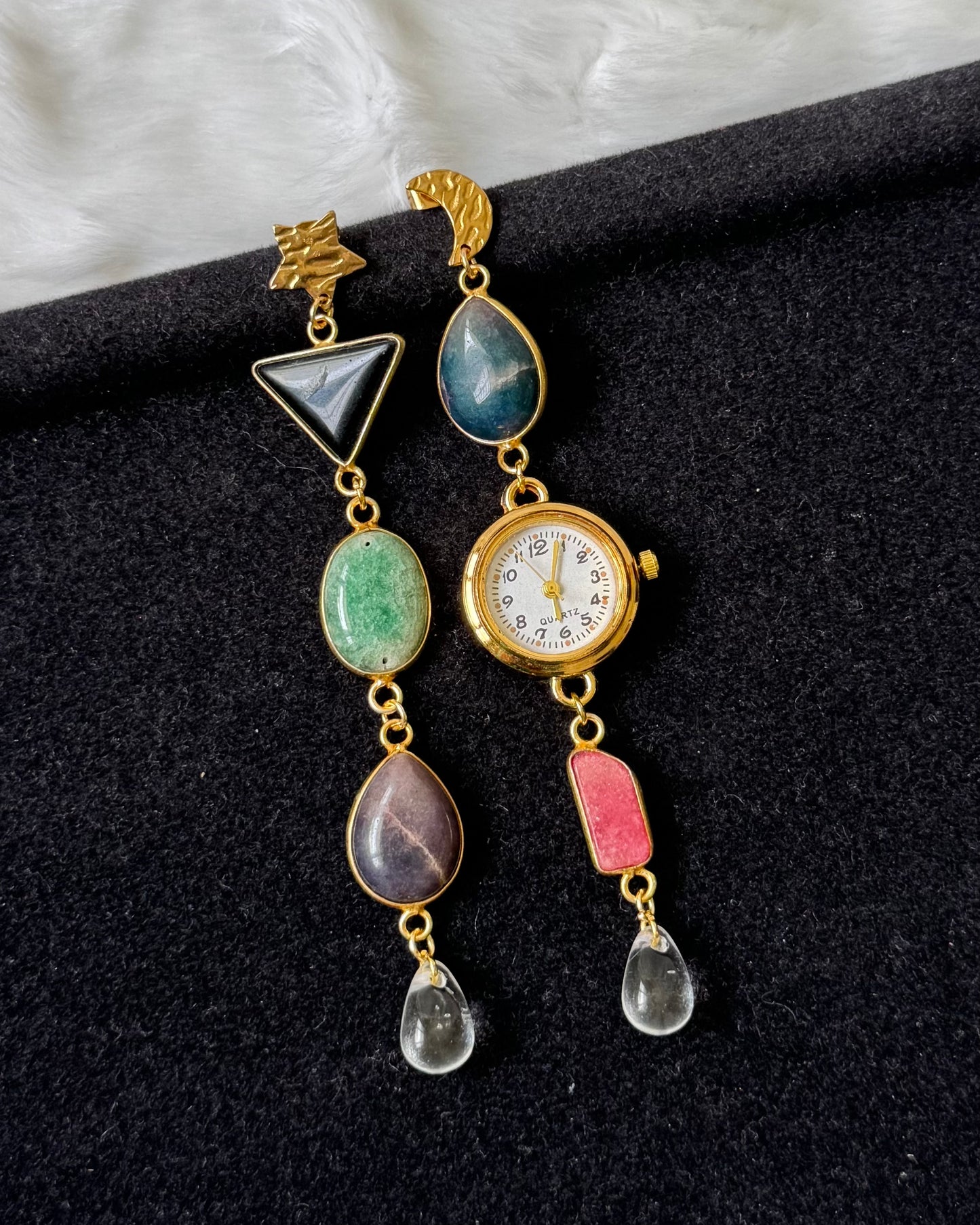 Emeline Watch Dial earrings