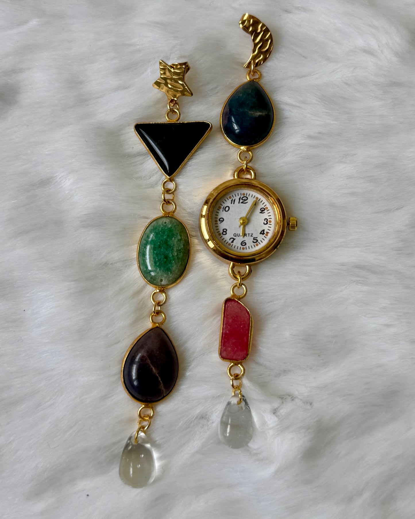 Emeline Watch Dial earrings