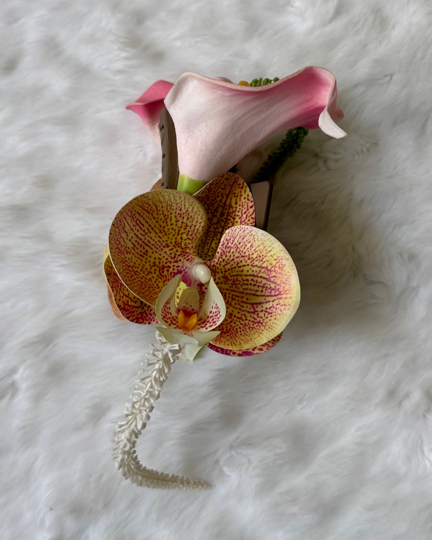 Calla & Orchid hair bouquet claw clip