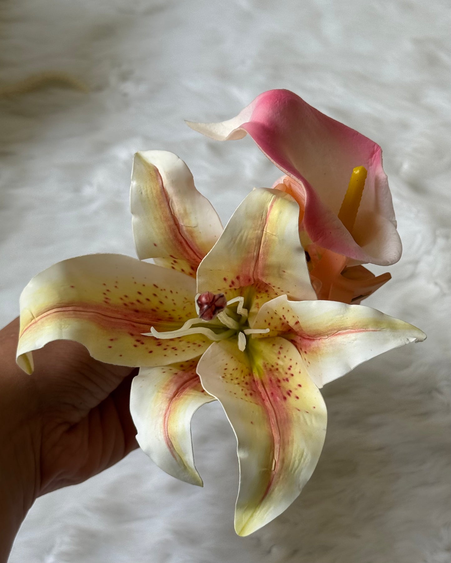 Calla & Lily hair bouquet claw clip