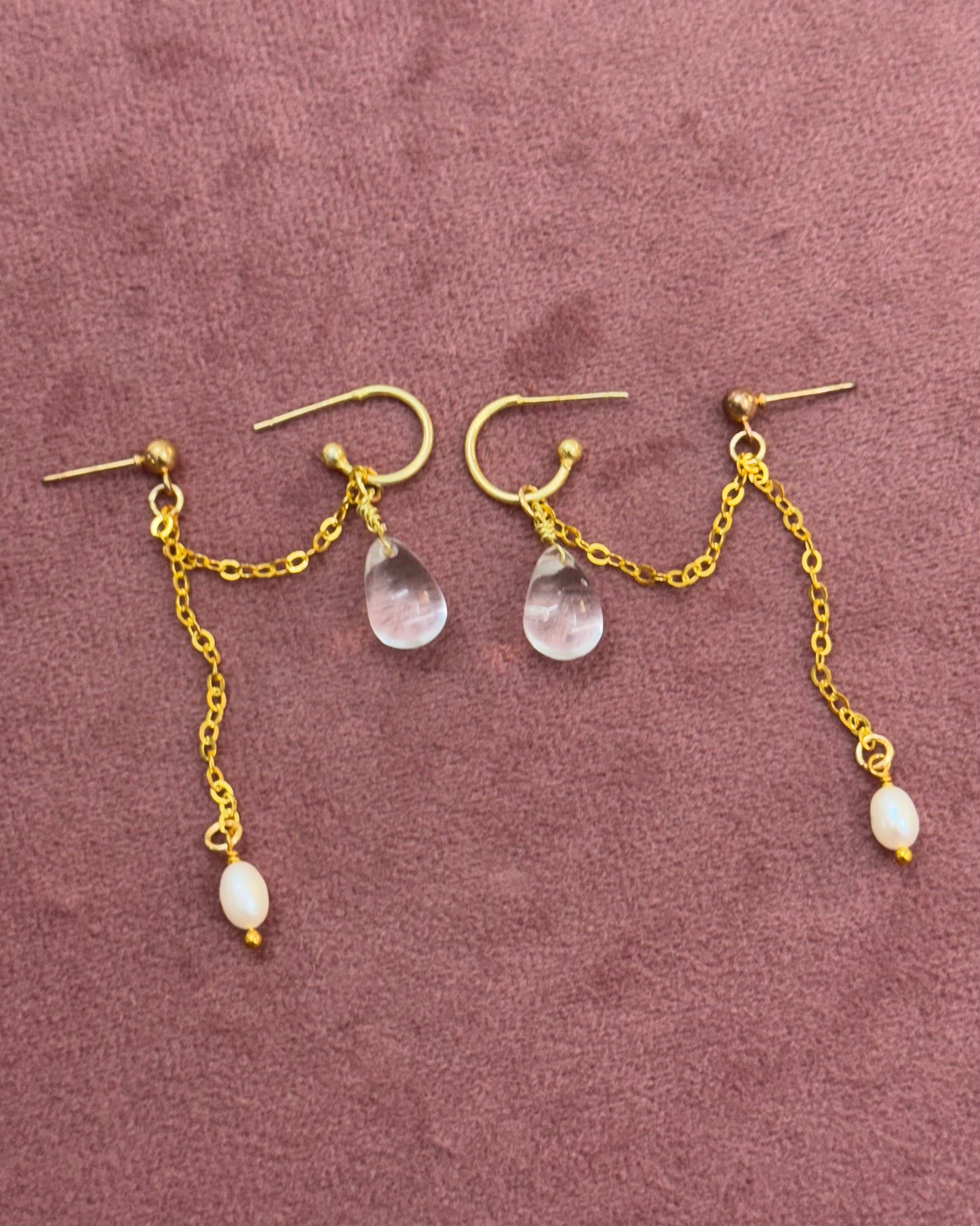 Double Piercing Drop Earrings