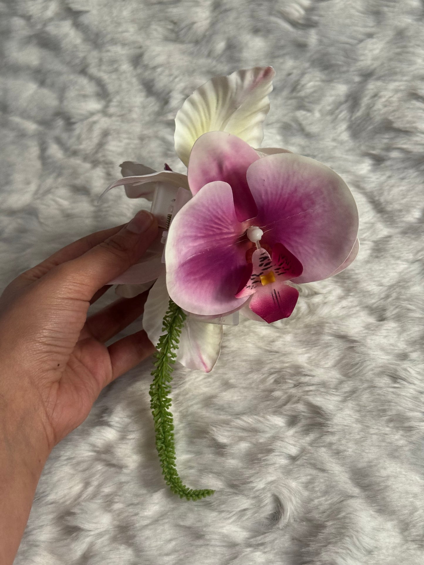 Orchid Bouquet Claw Clip