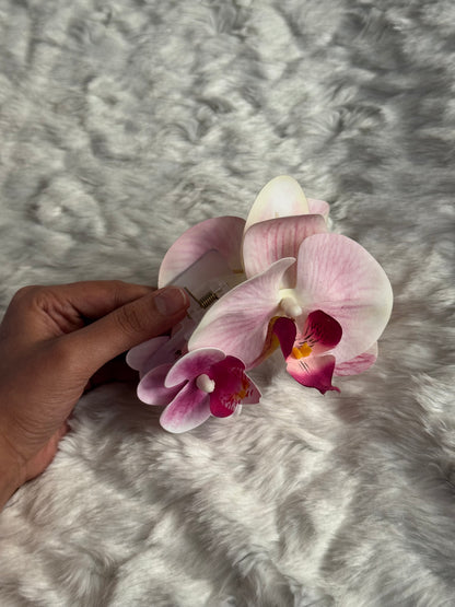 Orchid Bouquet Claw Clip
