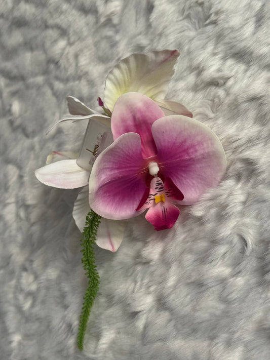 Orchid Bouquet Claw Clip