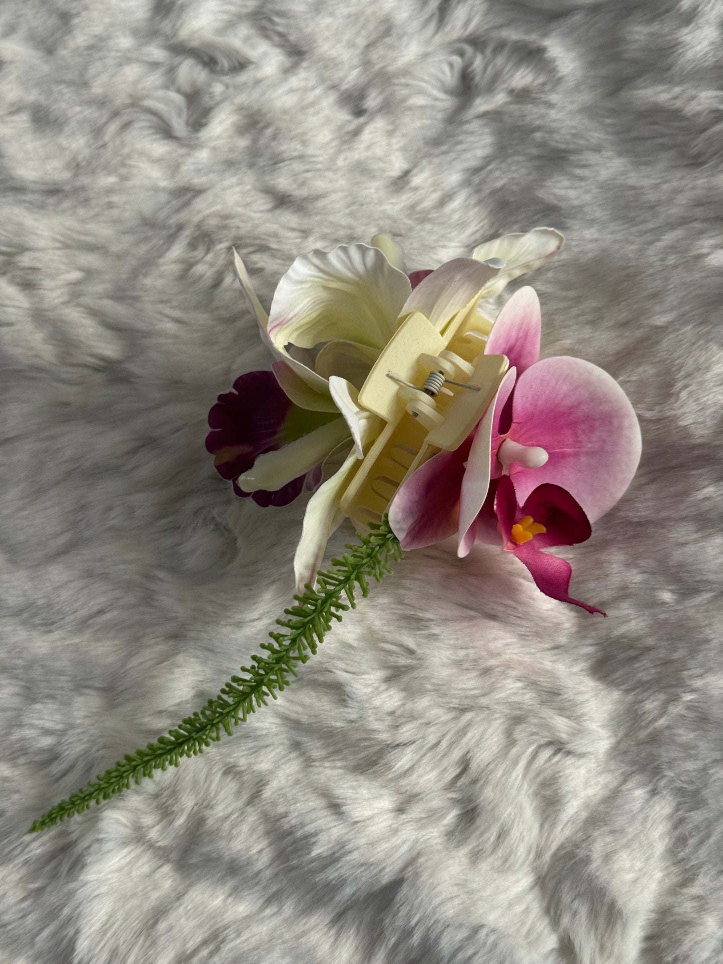 Orchid Bouquet Claw Clip