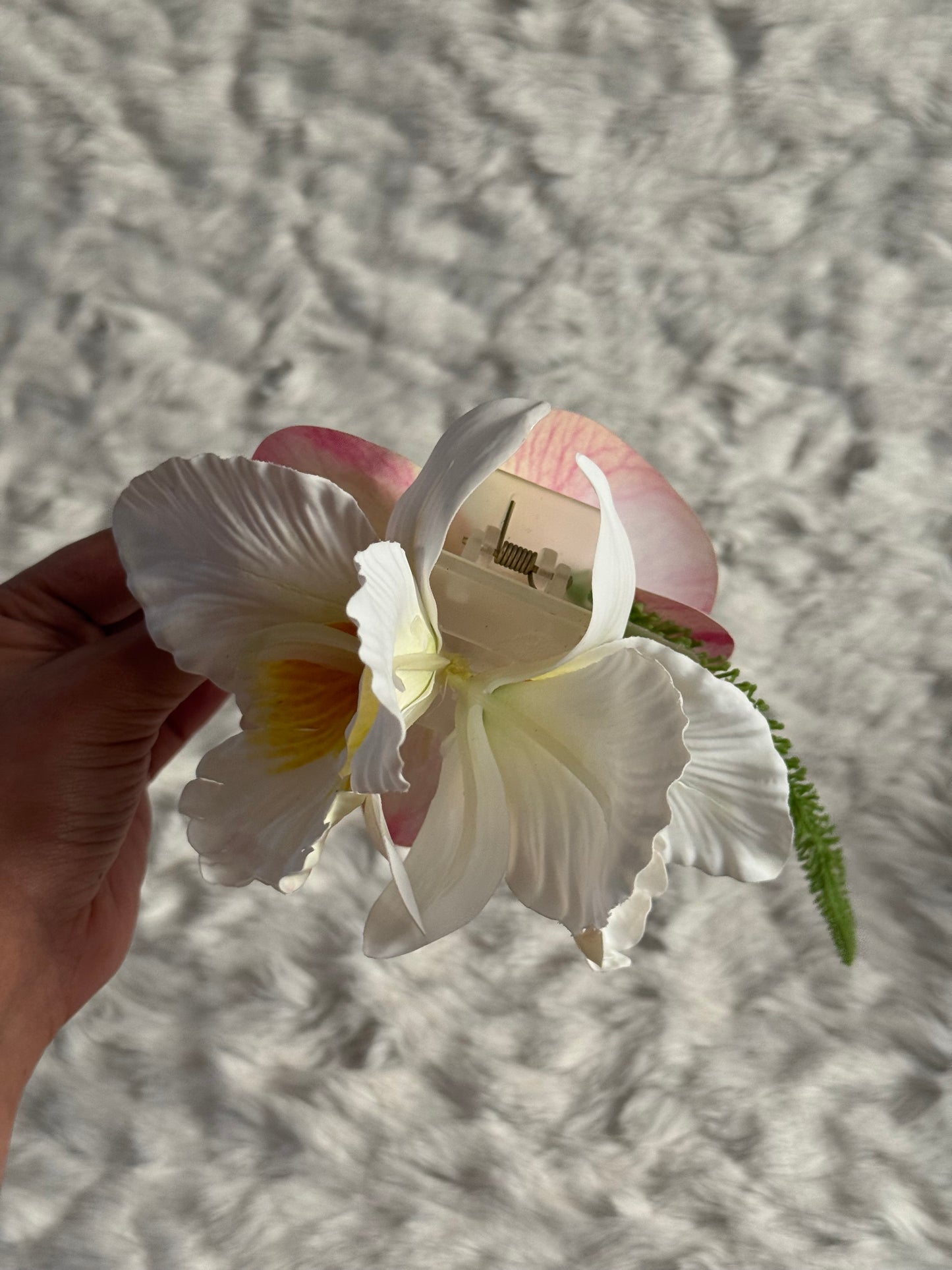 Orchid Bouquet Claw Clip