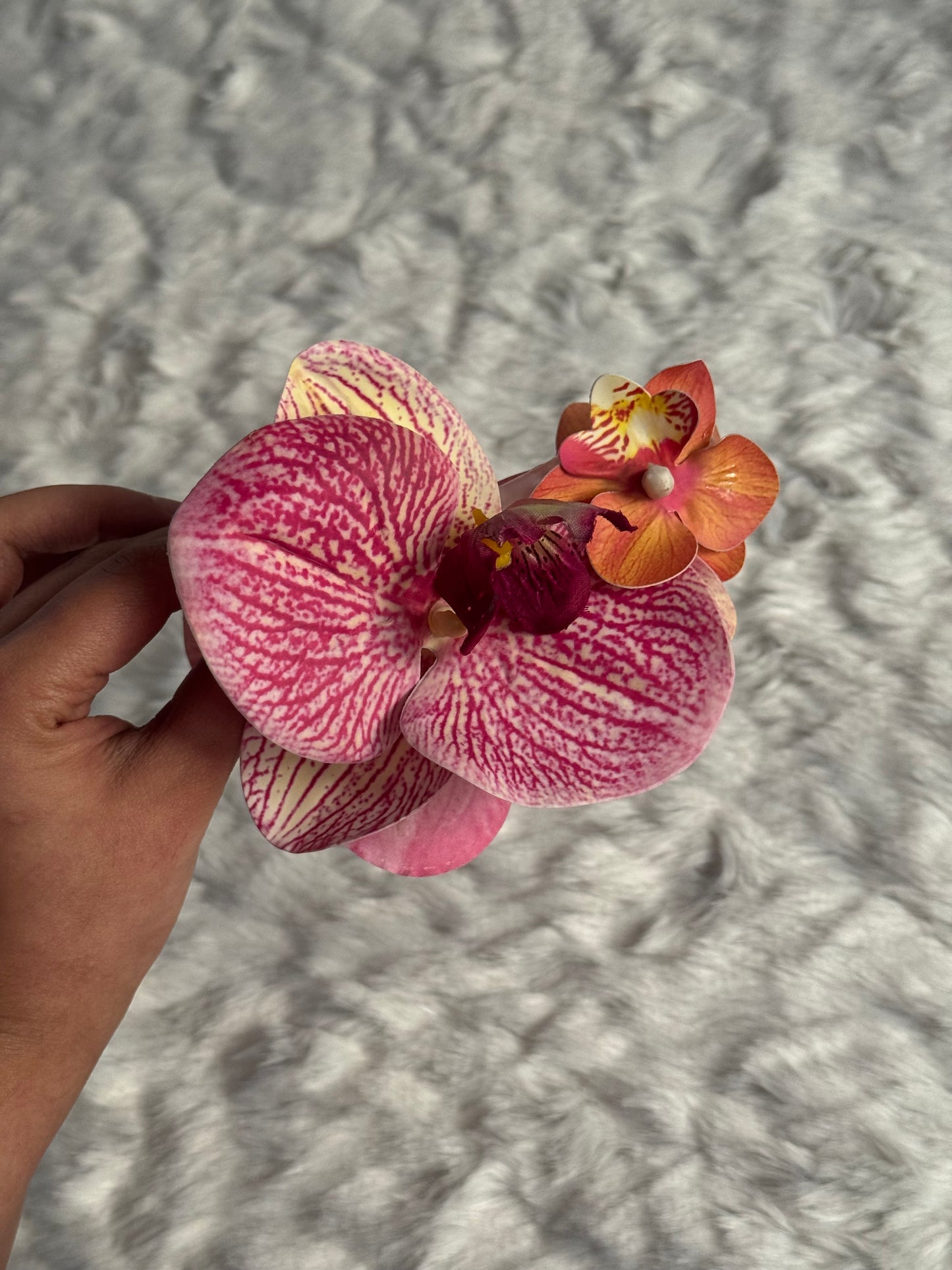 Orchid Bouquet Claw Clip