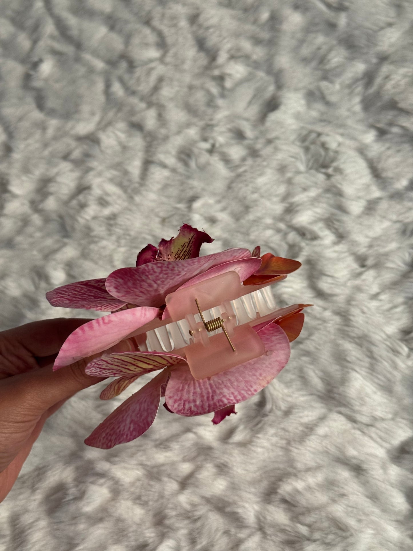 Orchid Bouquet Claw Clip