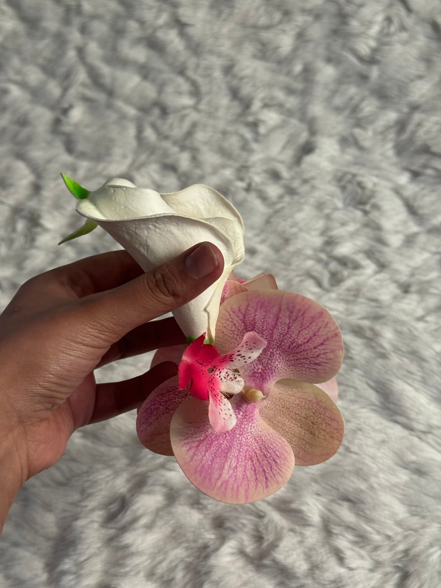 Orchid and Calla Lily Bouquet Claw Clip