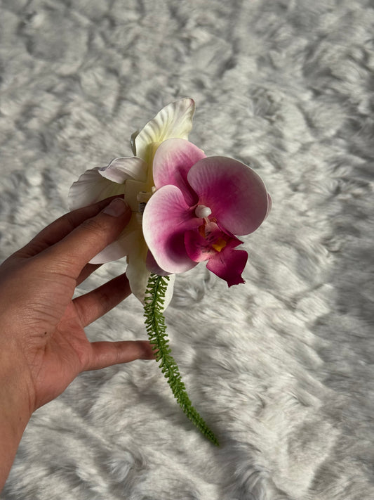 Orchid Bouquet Claw Clip