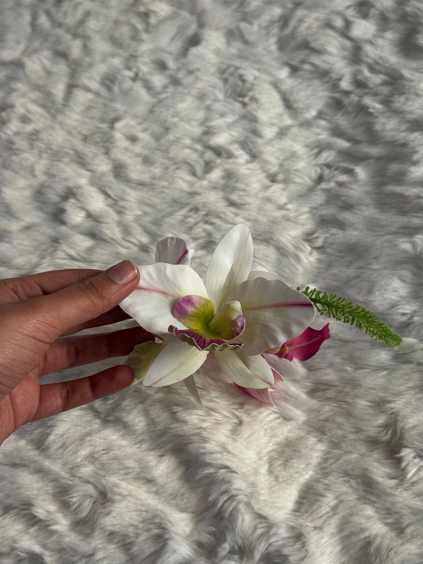 Orchid Bouquet Claw Clip