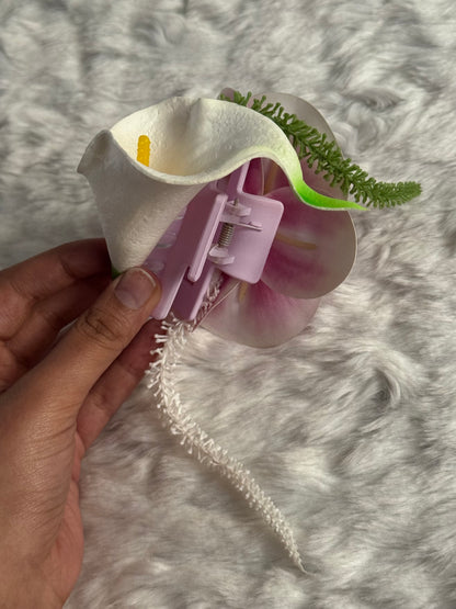 Orchid and Calla Lily Bouquet Claw Clip