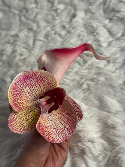 Orchid and Calla Lily Bouquet Claw Clip