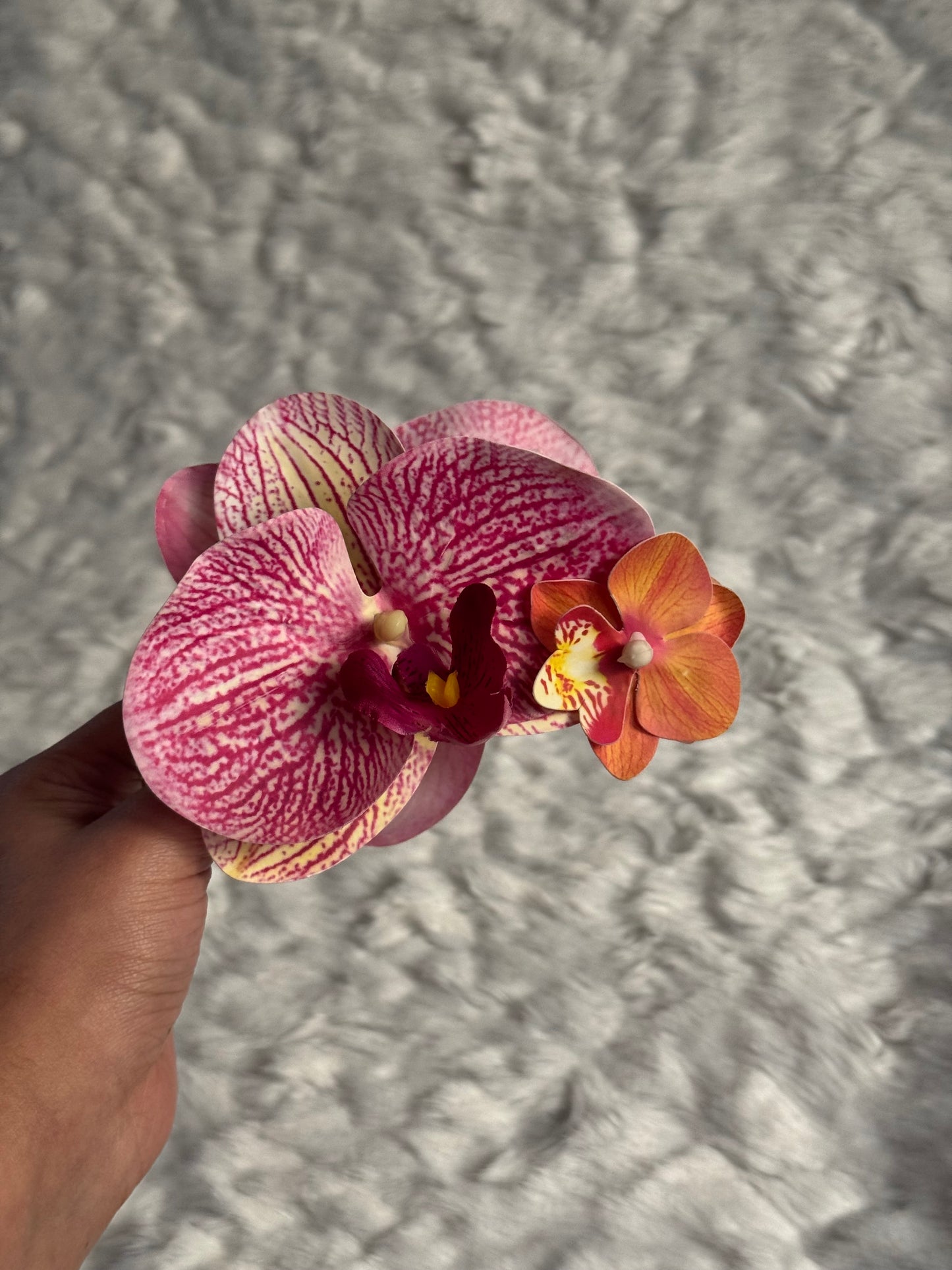 Orchid Bouquet Claw Clip