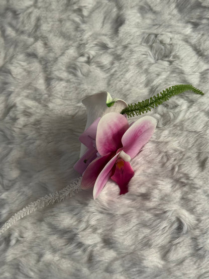 Orchid and Calla Lily Bouquet Claw Clip