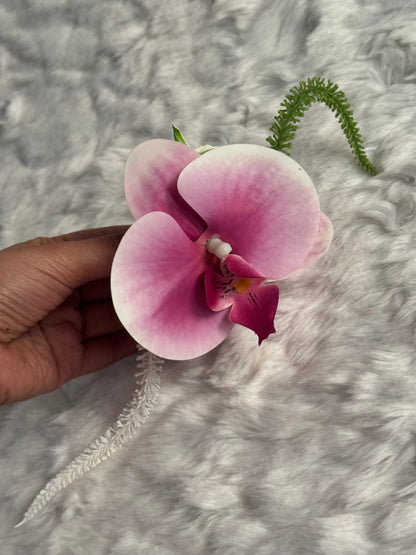 Orchid and Calla Lily Bouquet Claw Clip