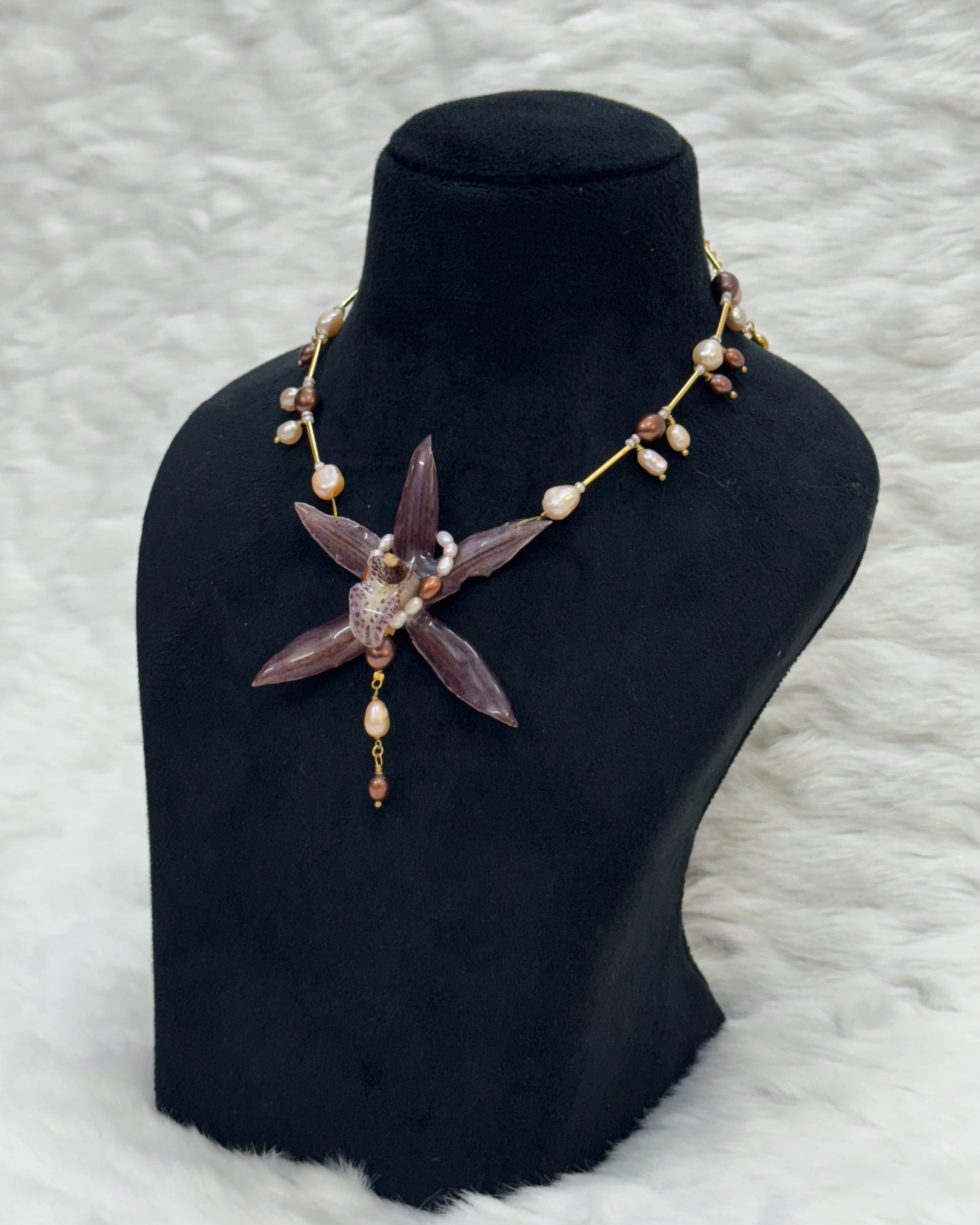 Literally, Orchid Necklace