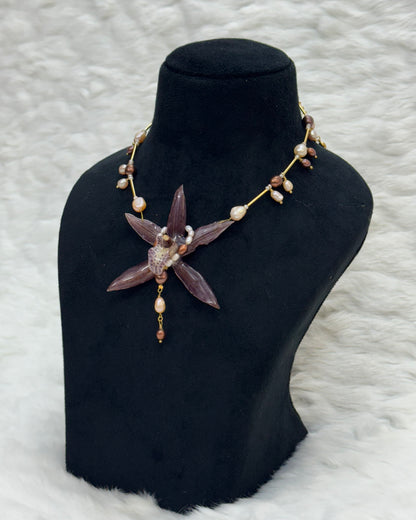 Literally, Orchid Necklace