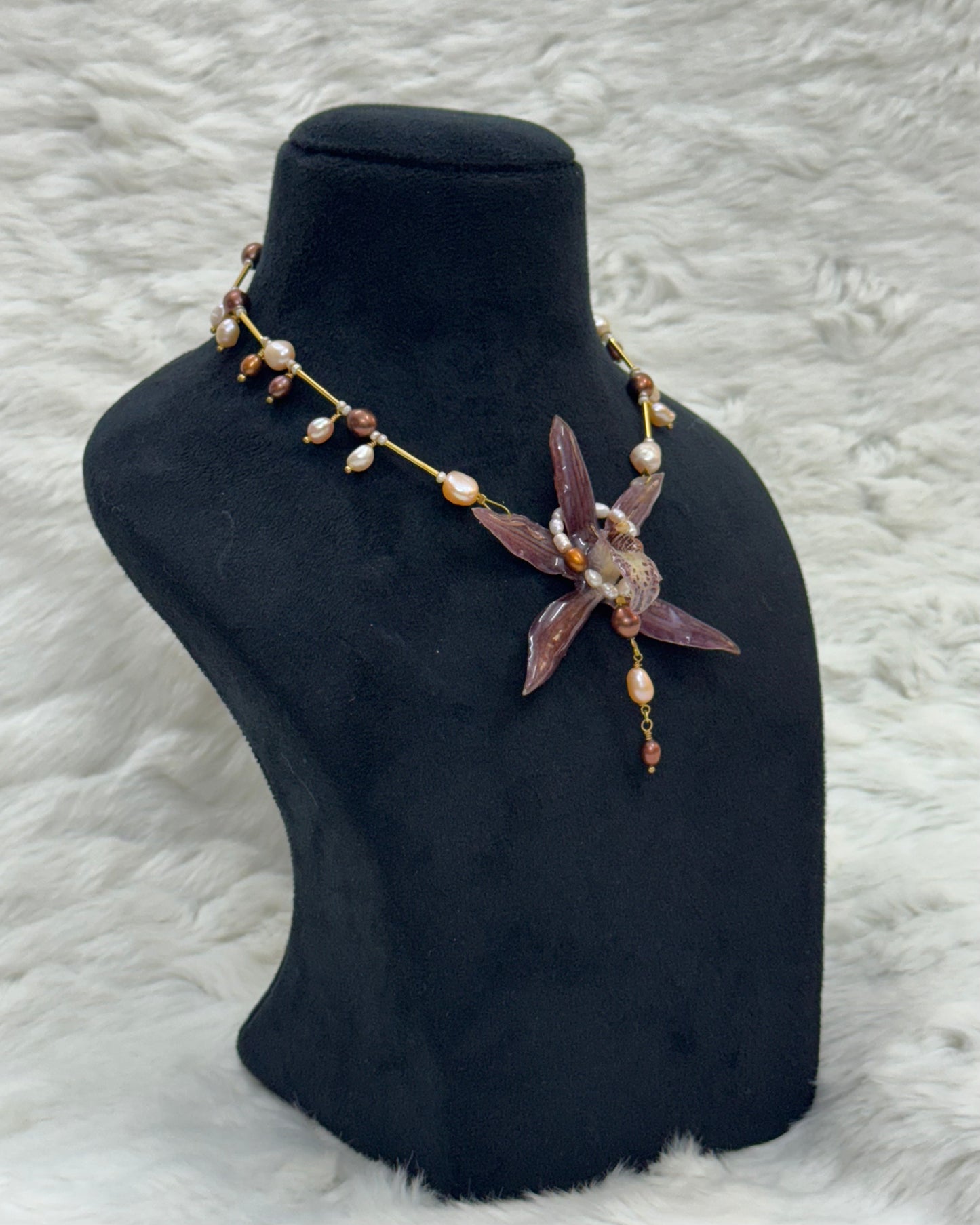 Literally, Orchid Necklace