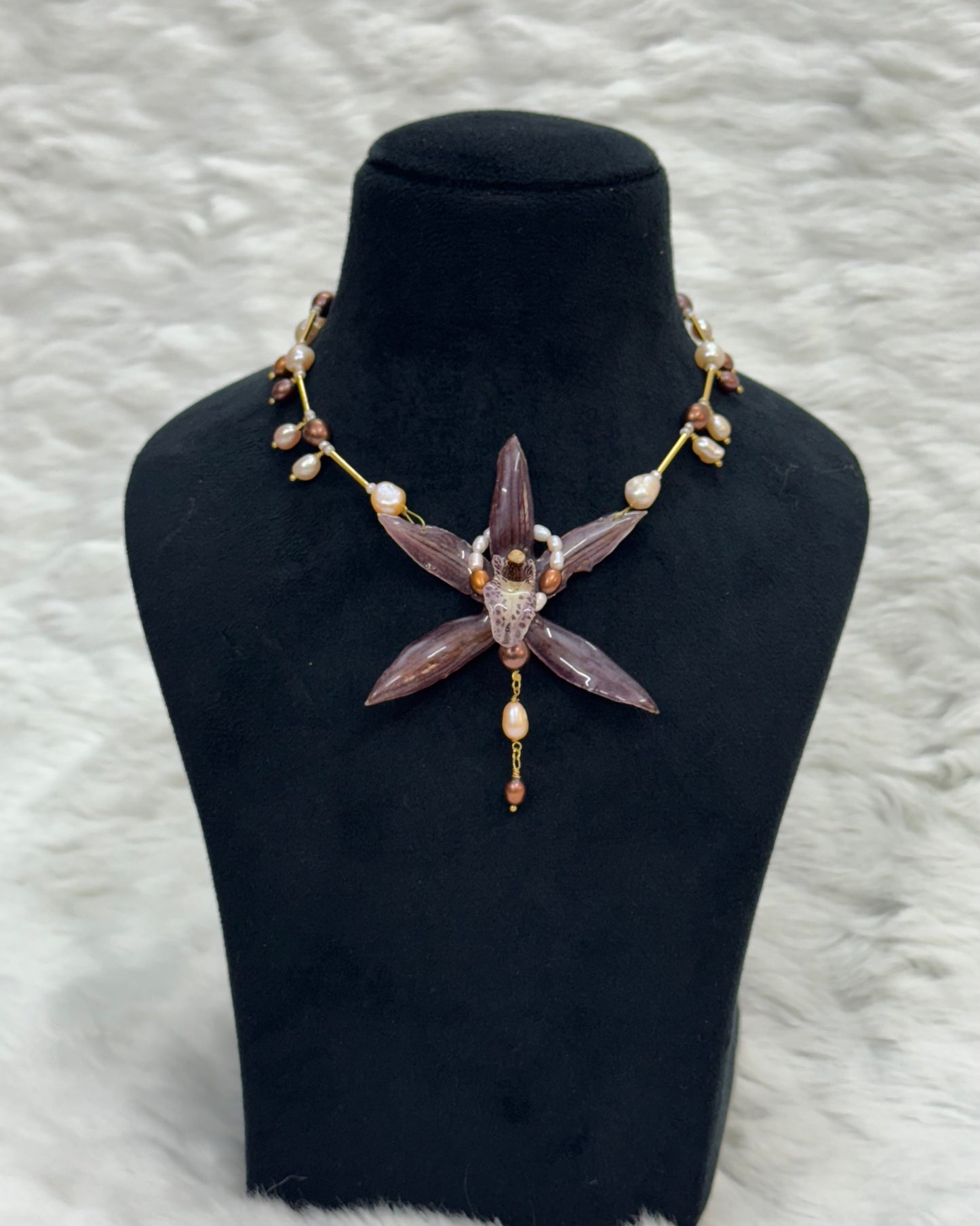 Literally, Orchid Necklace