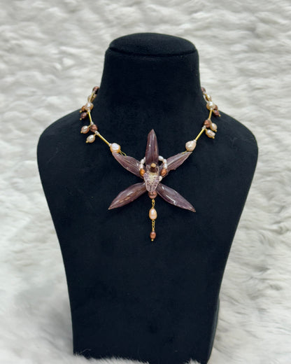 Literally, Orchid Necklace
