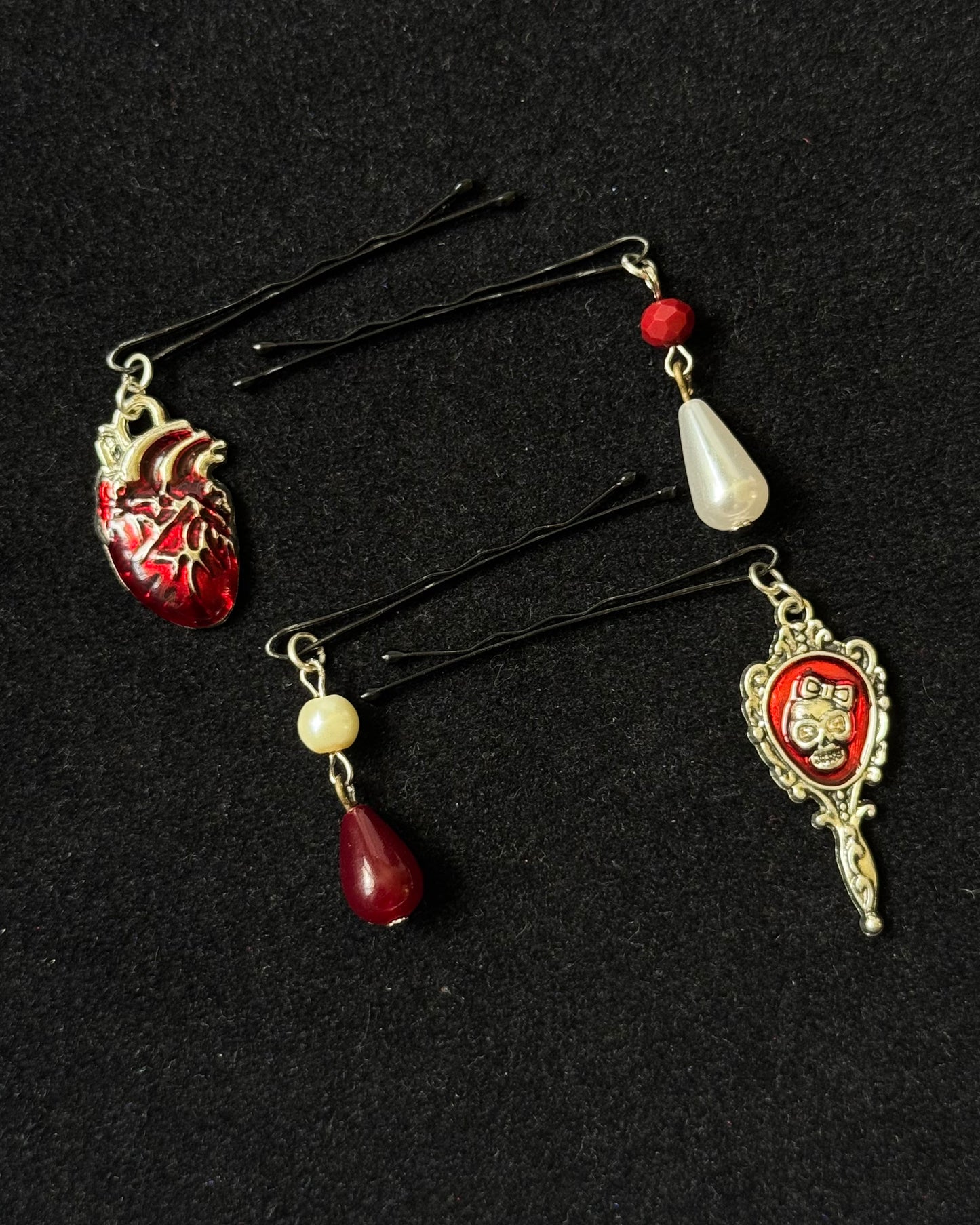 Morticia hair pins