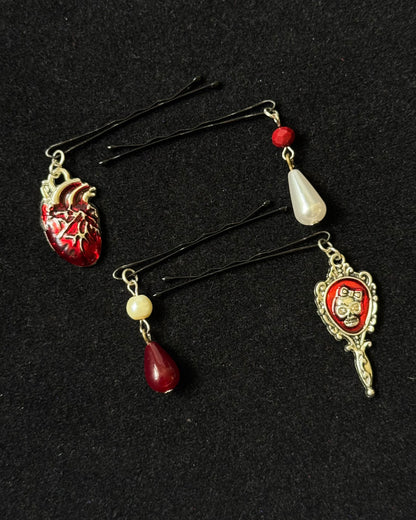 Morticia hair pins
