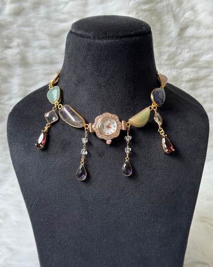 Edith Watch Dial choker necklace