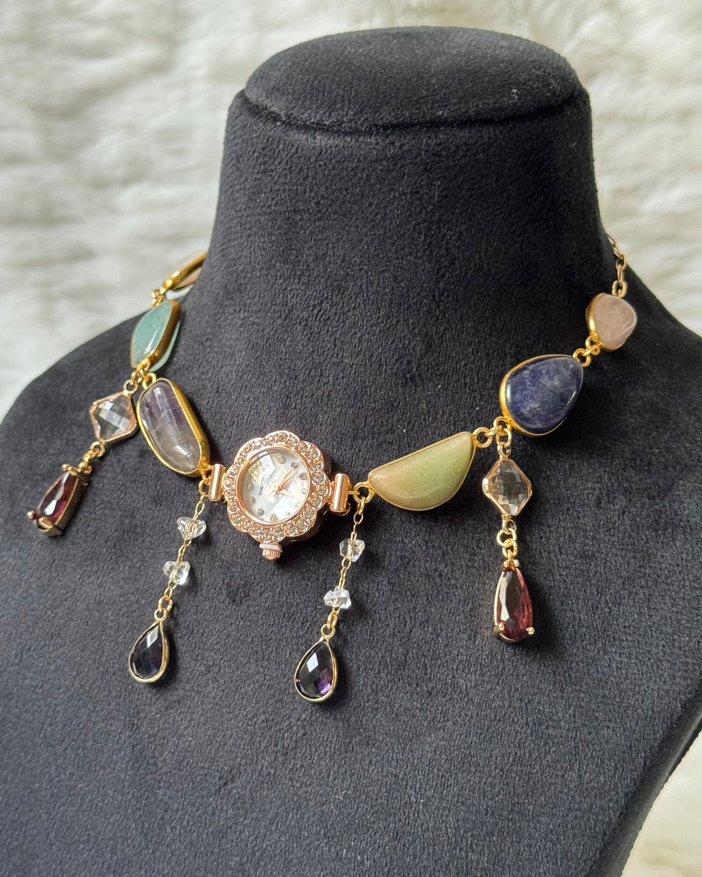 Edith Watch Dial choker necklace