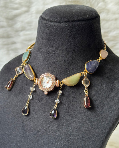 Edith Watch Dial choker necklace