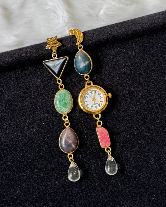 Emeline Watch Dial earrings