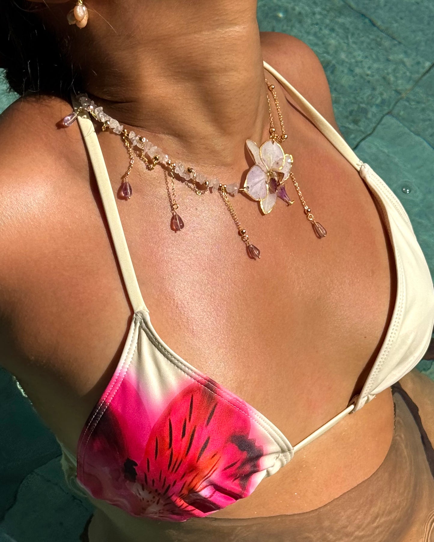 Bondi Beach Orchid Necklace