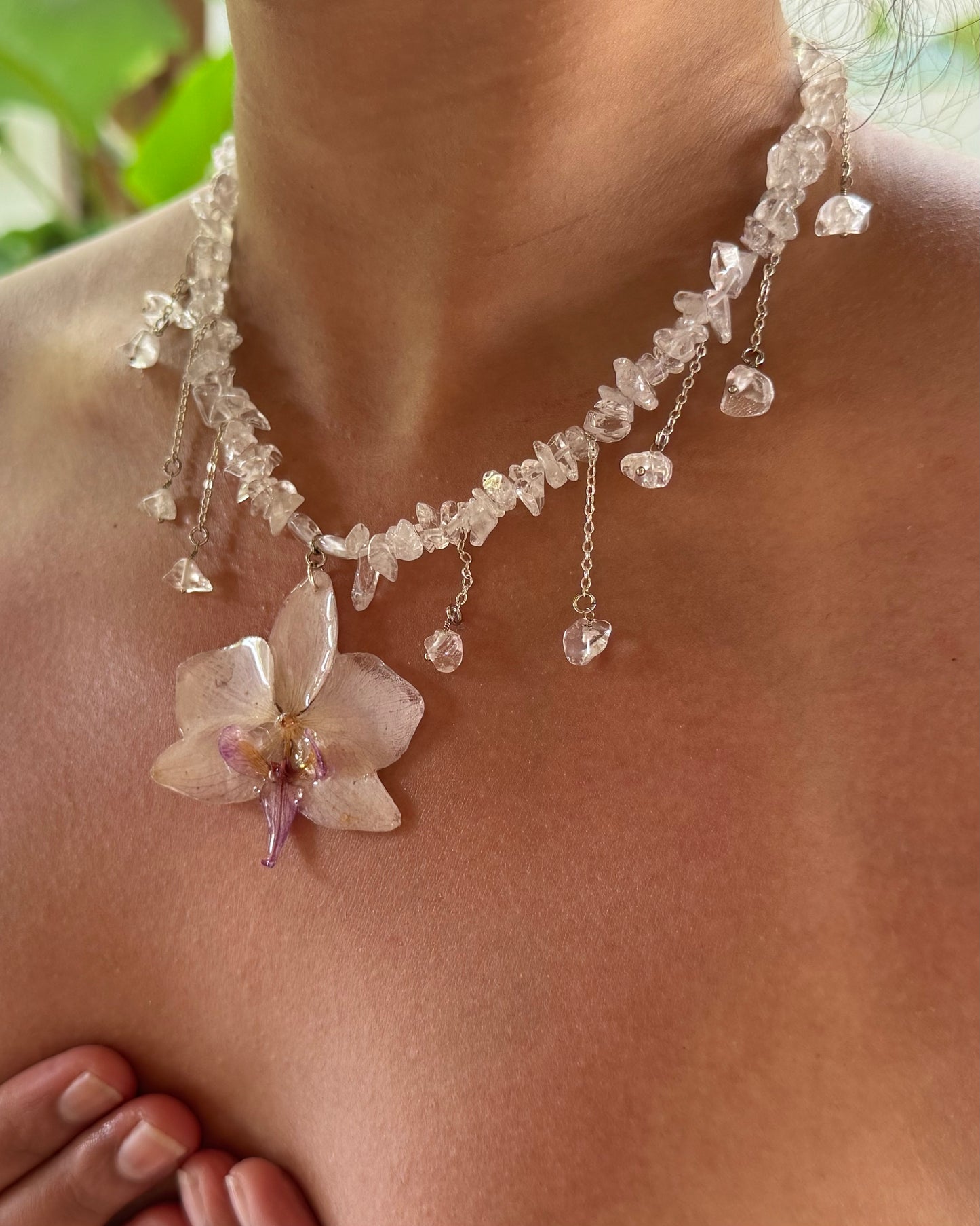 Santa Monica Orchid Necklace
