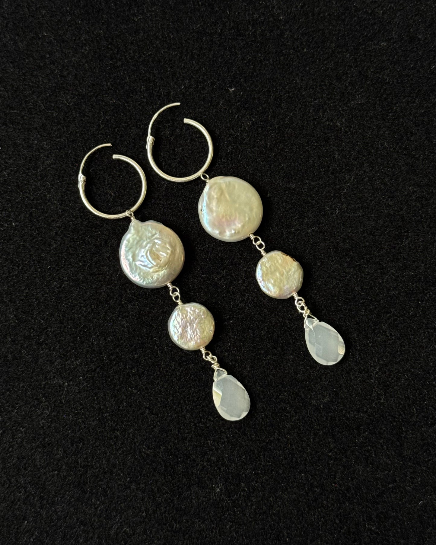 Moonlight stackable hoop earrings (925)