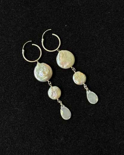 Moonlight stackable hoop earrings (925)