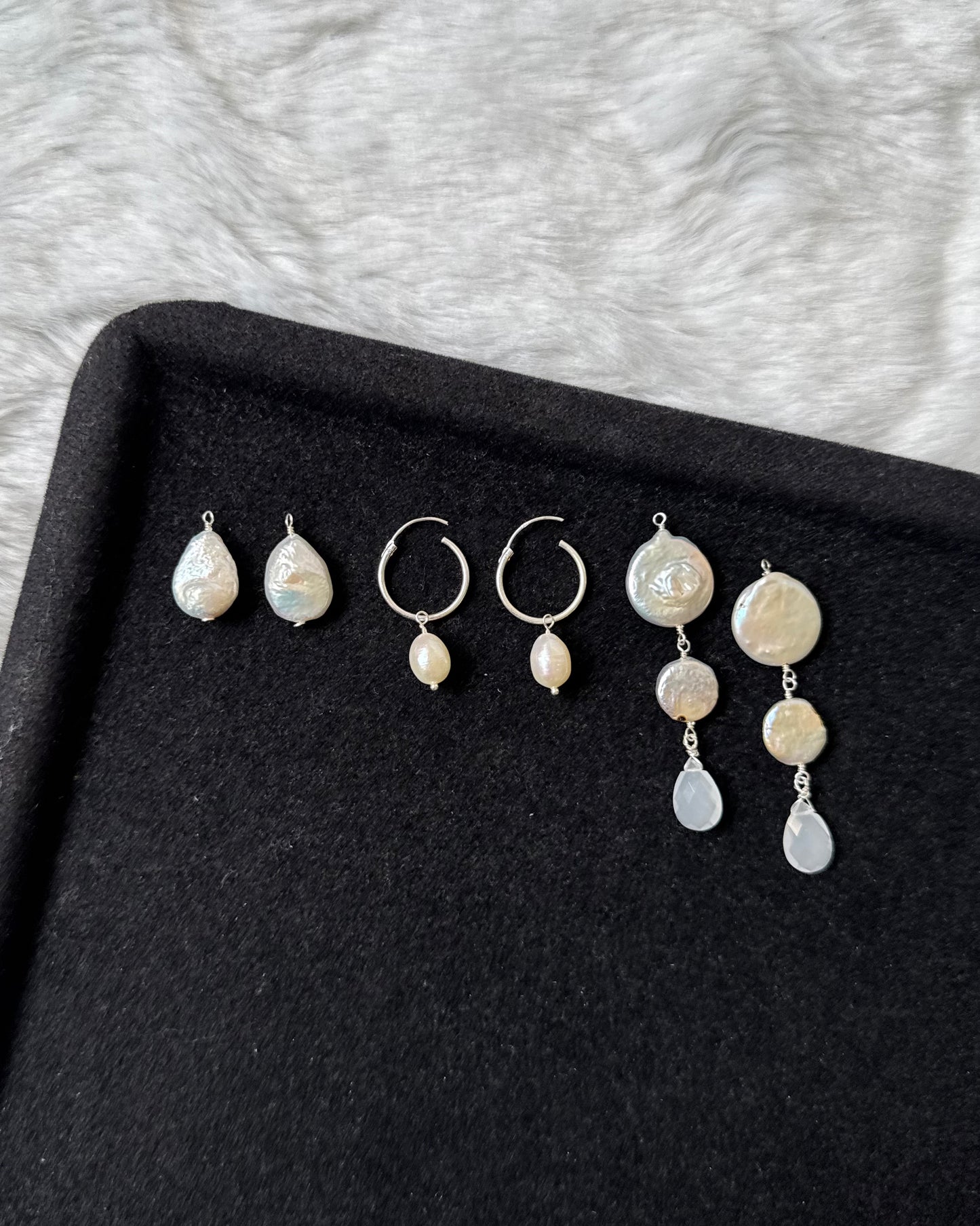 Moonlight stackable hoop earrings (925)