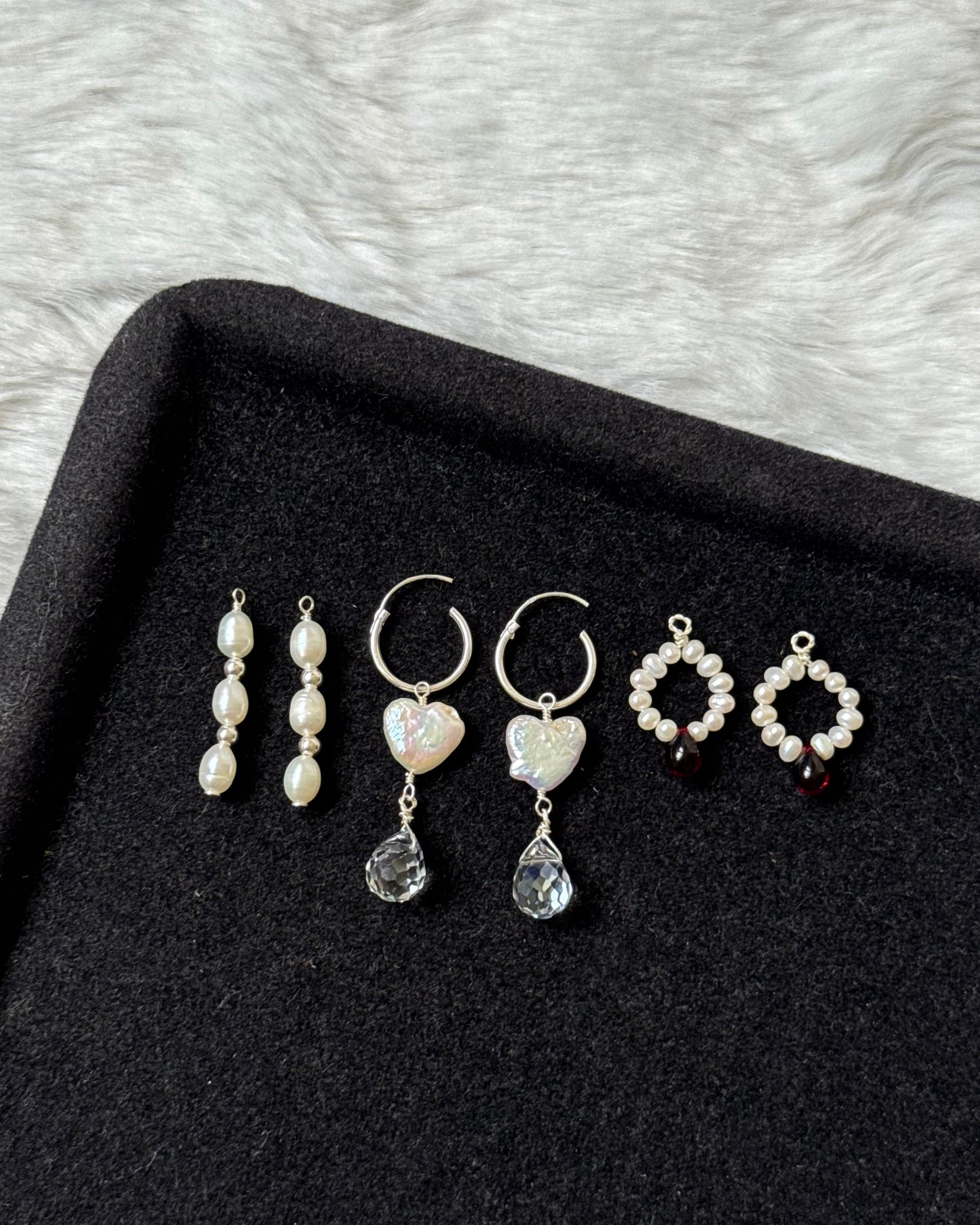 Moncoeur stackable hoop earrings (925)