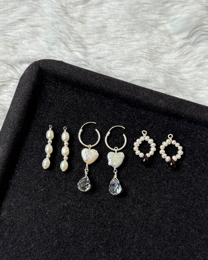 Moncoeur stackable hoop earrings (925)