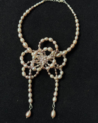 Rosette Blush Pearl necklace (925)