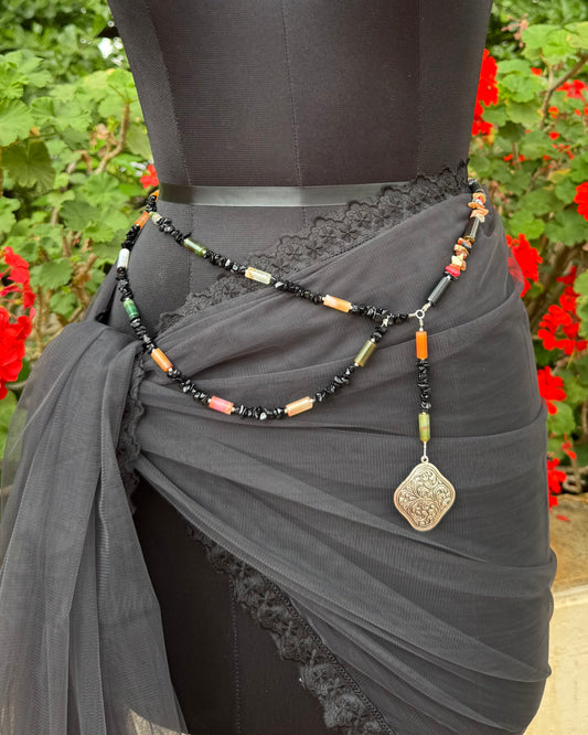 Black Beach waist chain