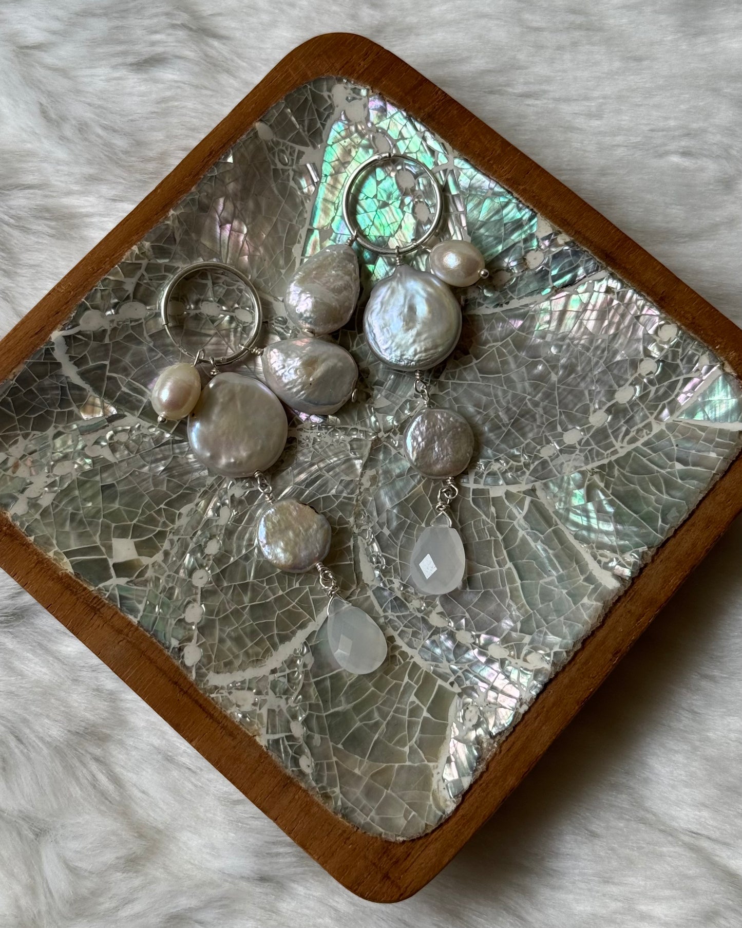 Moonlight stackable hoop earrings (925)