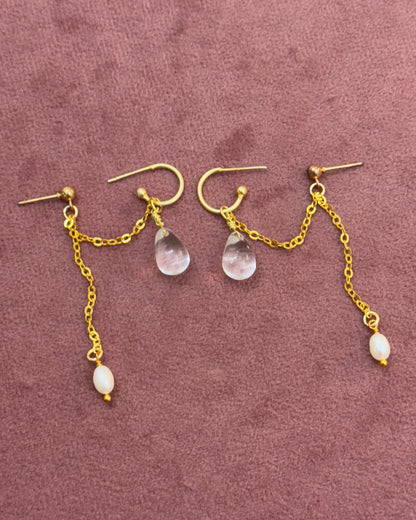 Double Piercing Drop Earrings