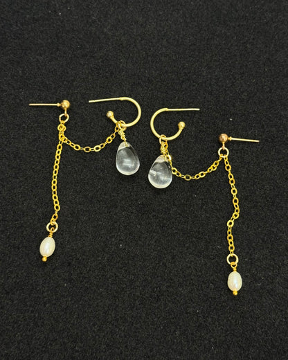Double Piercing Drop Earrings