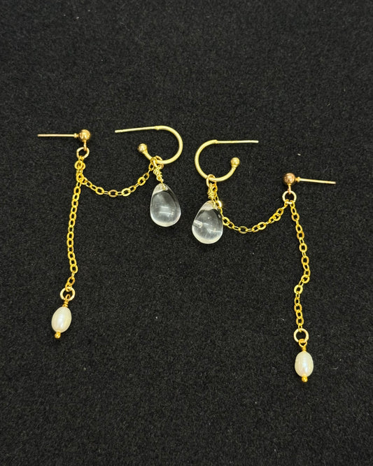 Double Piercing Drop Earrings