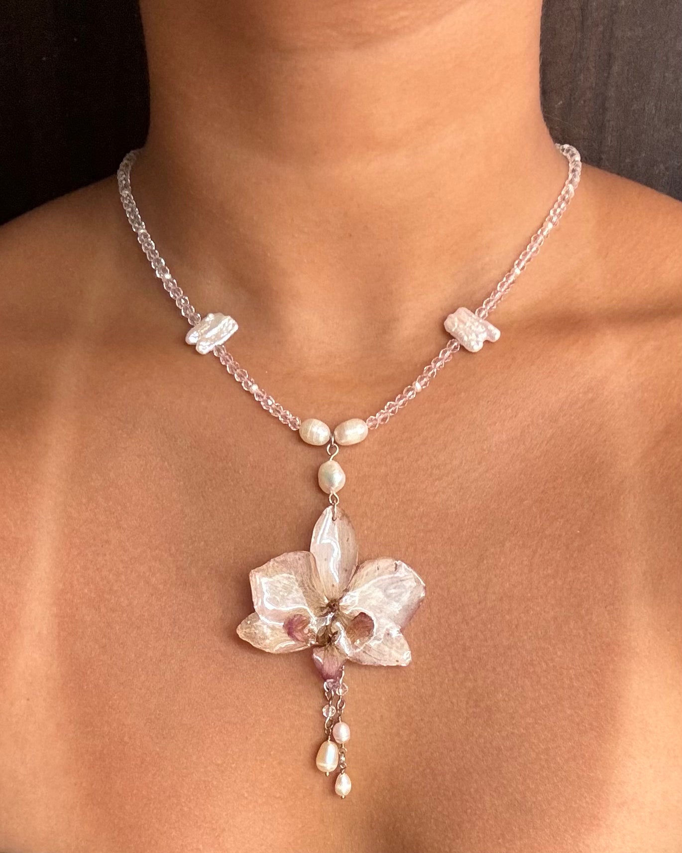 Hawaii Orchid Necklace