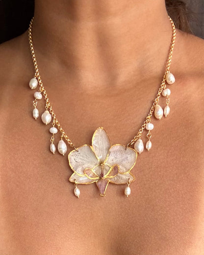 Cannes Orchid necklaces (2 options)