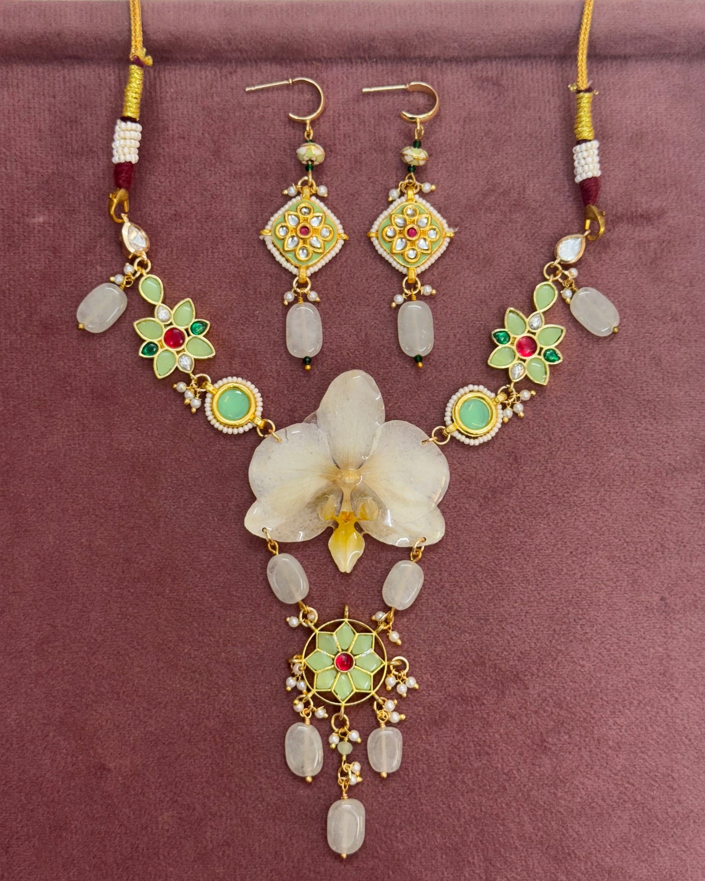 Devika Necklace + Earrings set